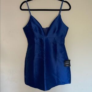 Lulu's Glamorous Life Navy Blue Dress